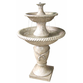 Lowes Garden Treasures 2 Tier & Lighted Wall Fountain Water Decor Outdoor