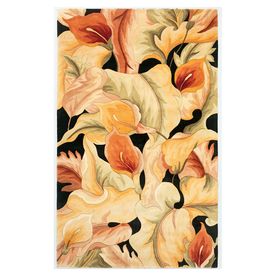 UPC 757618053019 product image for KAS Rugs Elegant Florals Rectangular Black Floral Tufted Wool Accent Rug (Common | upcitemdb.com