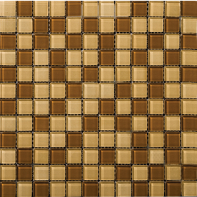 Emser 12-in x 12-in Lucente Amber Glass Wall Tile W80LUCEAH1212MOB