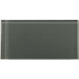 Emser 3-in x 6-in Lucente Pewter Glass Wall Tile W80LUCEPE0306