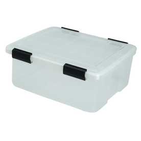 UPC 762016429076 product image for Iris 30-Quart Clear Tote with Latching Lid | upcitemdb.com