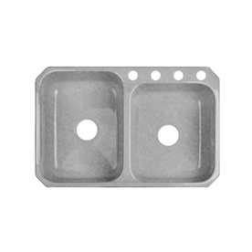 Kitchen Sinks Lowes on Corstone Double Basin Dual Mount Acrylic Kitchen Sink At Lowes Com