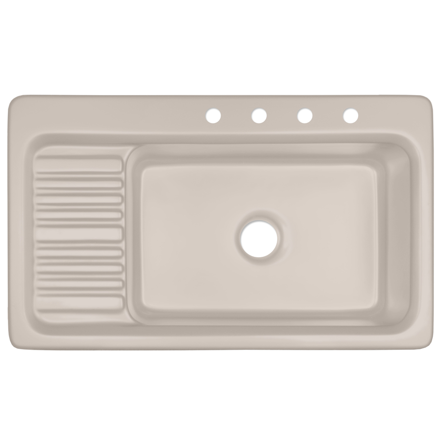 Shop CorStone Greystone Single-Basin Drop-in Acrylic Kitchen Sink at ...