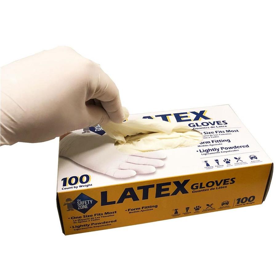 One Size Fits All Latex Cleaning Gloves 