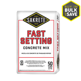 Sakrete Concrete Mix,Pail,50 lb,High Strength 120021 
