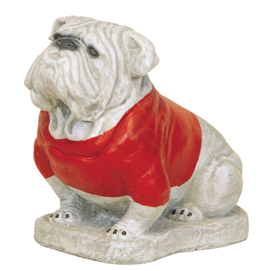 large concrete bulldog statue