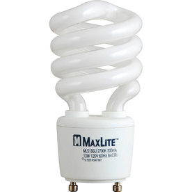 UPC 767627112799 product image for MAXLITE 13-Watt (60W) Spiral GU24 Pin Base Soft White CFL Bulb ENERGY STAR | upcitemdb.com