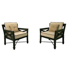 Garden Chair Cushions on Shop Garden Treasures 2 Pack Manchester Patio Chairs With Cushions At