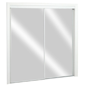 Lowes Interior Doors on Reliabilt 48 In X 80 In White Mirrored Interior Sliding Door