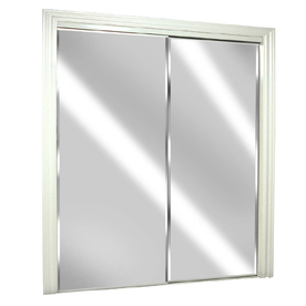 Lowes Interior Doors on Kingstar Interior White Top   Bottom Roll Mirror Sliding Door At Lowes