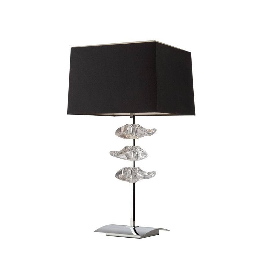 Black Lamp Shades on Lighting 22 1 2 In Chrome Table Lamp With Black Shade At Lowes Com