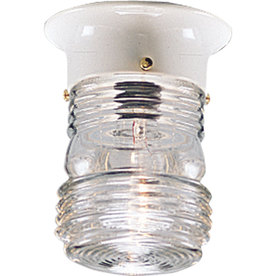 UPC 785247560332 product image for Progress Lighting 4.87-in W White Outdoor Flush Mount Light | upcitemdb.com