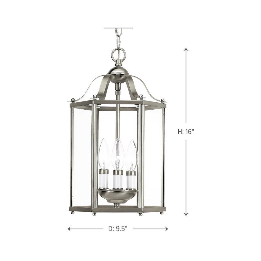 Brushed Nickel Finish Sea Gull Lighting 65941BLE-962 Pendant with Alabaster/ Glass Shades