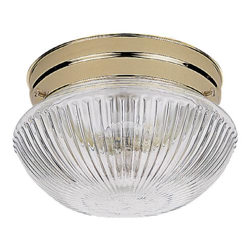 Zoomed: Sea Gull Lighting Brass Ceiling Flush Mount