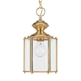 Shop Sea Gull Lighting 12-1/2-in Polished Brass Outdoor Pendant ...