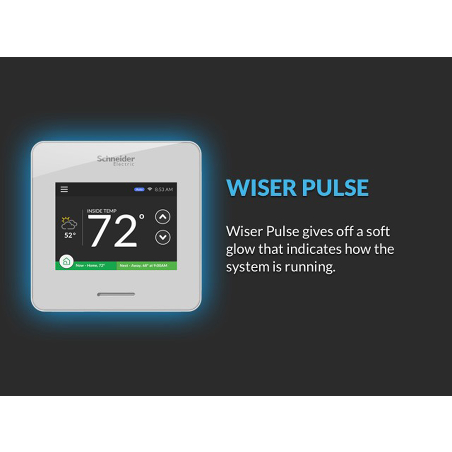 Schneider Electric Air White Thermostat with Wi-Fi Compatibility at 