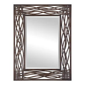 Global Direct 42" x 32" Dorigrass Rectangle Framled Mirror