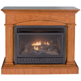 Shop ProCom Medium Oak Vent Free Gas Fireplace At