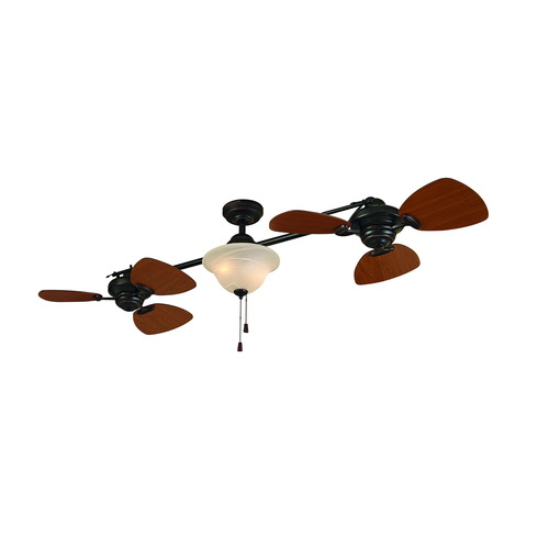 Zoomed: Harbor Breeze 74" Twin Breeze Aged Bronze Ceiling Fan