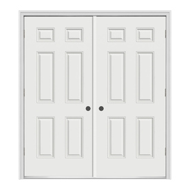  -in x 80.75-in 6-Panel Prehung Outswing Steel Entry Door at Lowes.com