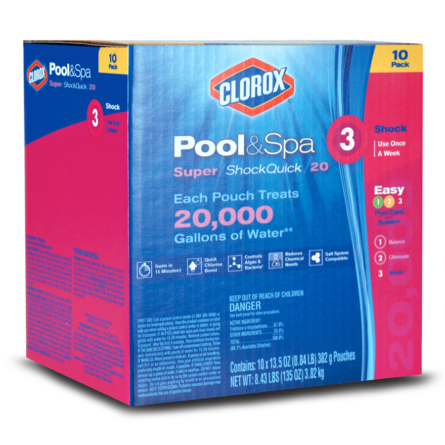 chlorox bluex shock for pools