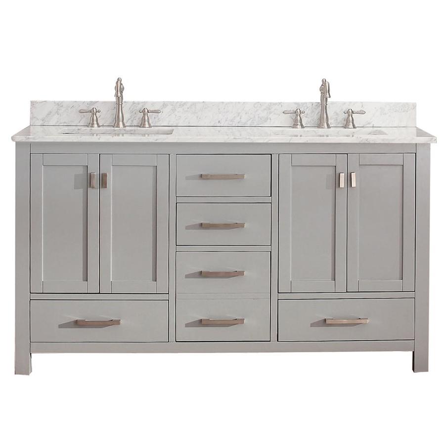 Avanity Modero Chilled Gray Undermount Double Sink Bathroom Vanity 