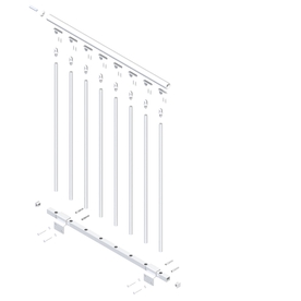 Upc 816793010184 Dolle 40 In Powder Coated Metal Landing