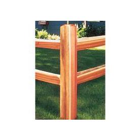in x 5-in x 6-ft Split-Rail Wood Fence Corner Post