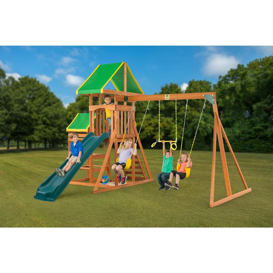 creative cedar designs timber valley wooden playset