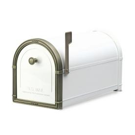 UPC 832794001280 product image for Architectural Mailboxes 10-in x 11-1/4-in Metal White Post Mount Mailbox | upcitemdb.com