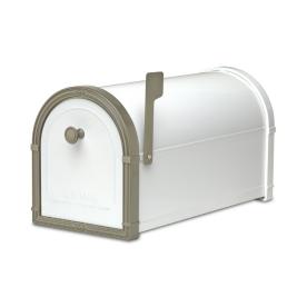 UPC 832794001525 product image for Architectural Mailboxes 10-in x 11-1/4-in Metal White Post Mount Mailbox | upcitemdb.com