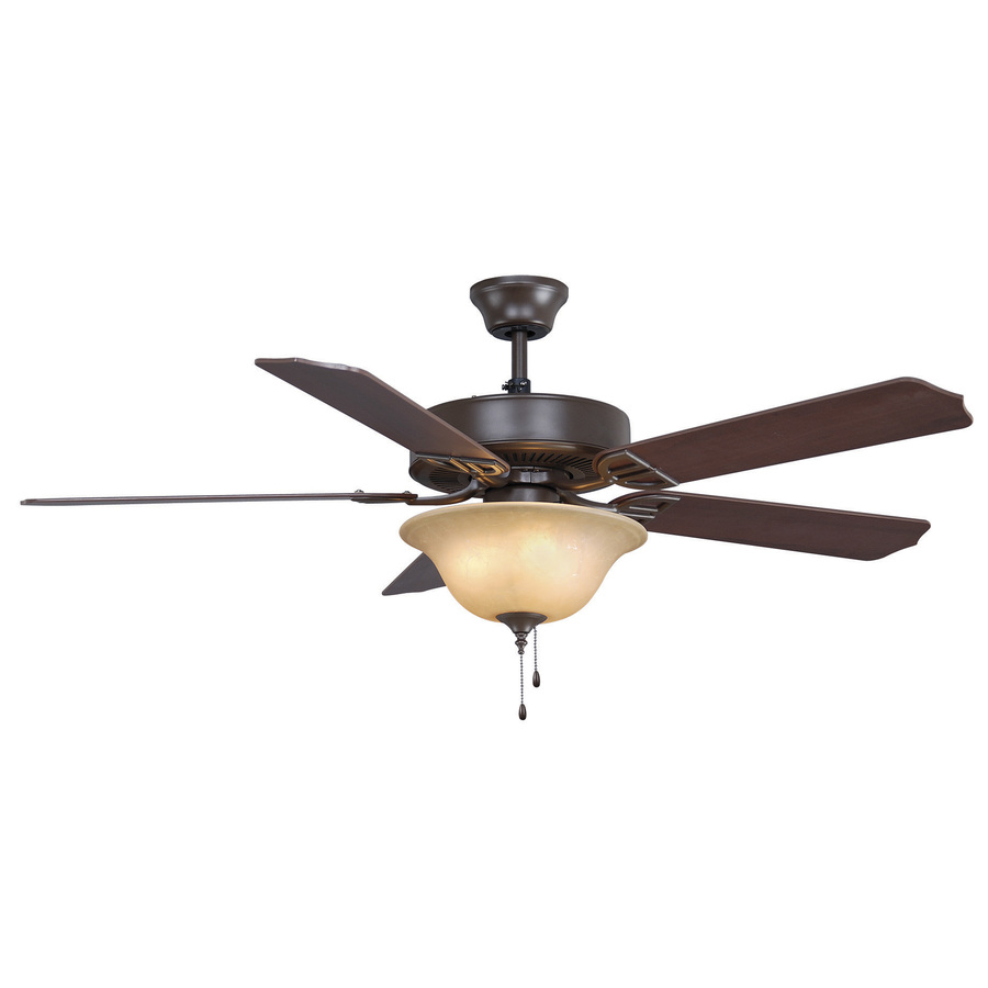 Fanimation Builder Series 52 in Oil Rubbed Bronze Downrod Mount Indoor Ceiling Fan with Light Kit