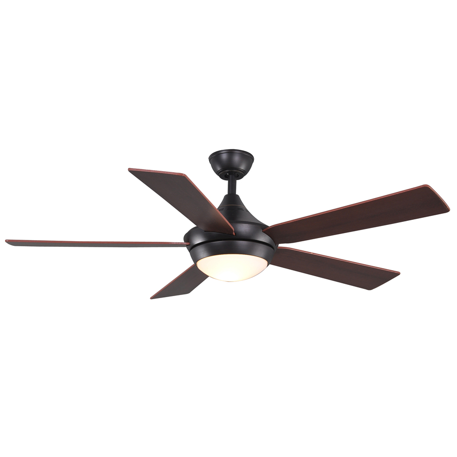 Shop allen + roth 52 in Portes Aged Bronze Ceiling Fan with Light Kit