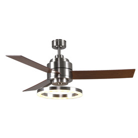 Harbor Breeze Pier 39 52-in Brushed Nickel Downrod Mount Ceiling Fan ...