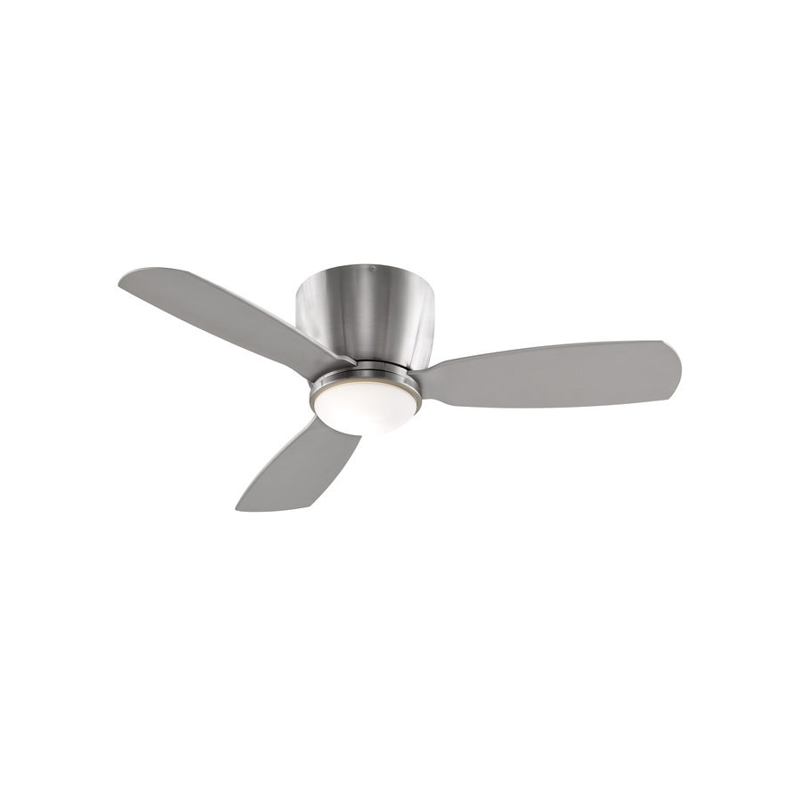 Shop Fanimation Embrace 44-in Brushed Nickel Flush Mount Ceiling Fan ...