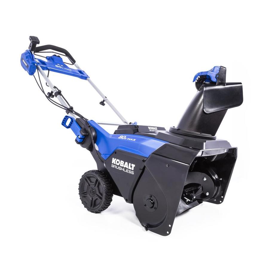 Kobalt 80 Volt Max 22 In Single Stage Cordless Electric Snow Blower 1 Battery Included In The Cordless Electric Snow Blowers Department At Lowes Com