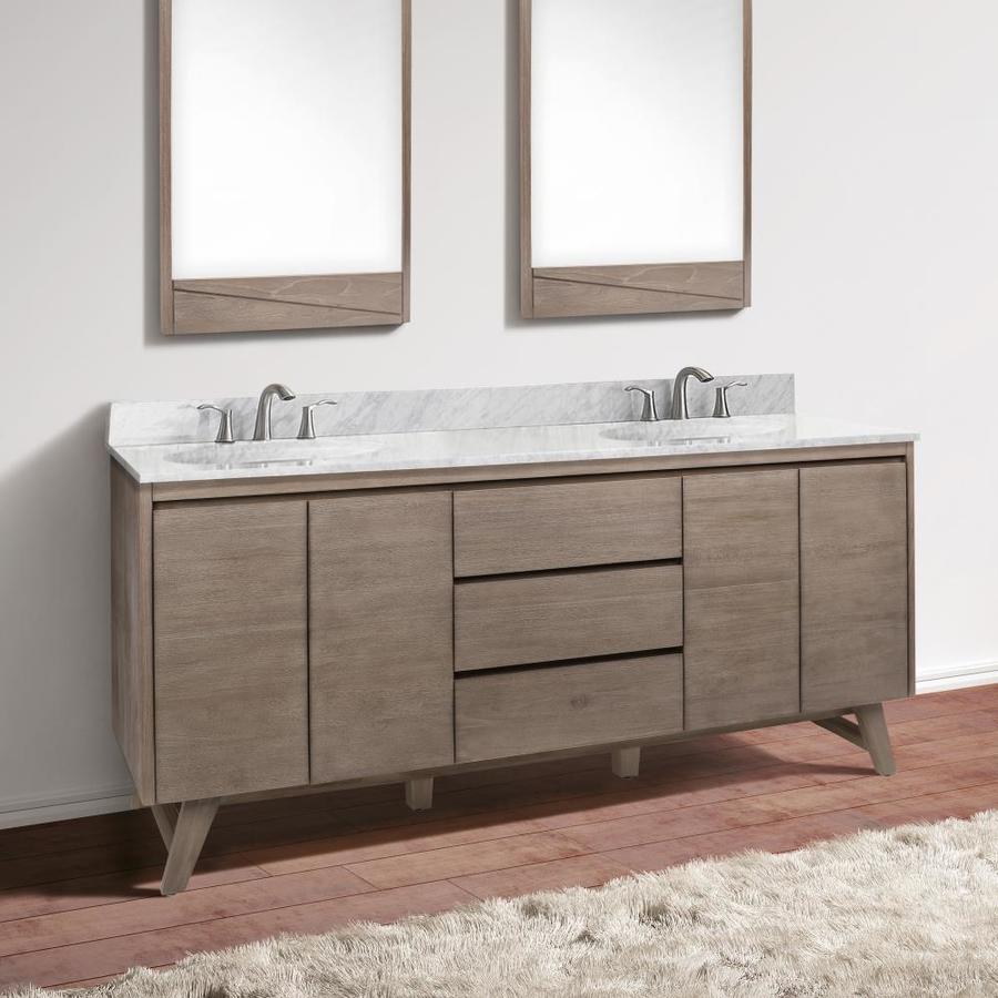 Avanity Coventry 72 In Gray Teak Bathroom Vanity Cabinet In The Bathroom Vanities Without Tops Department At Lowes Com