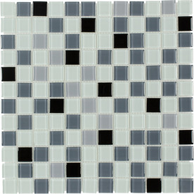 UPC 843336000296 product image for Elida Ceramica Silver Multicolor Glass Mosaic Square Indoor/Outdoor Wall Tile (C | upcitemdb.com