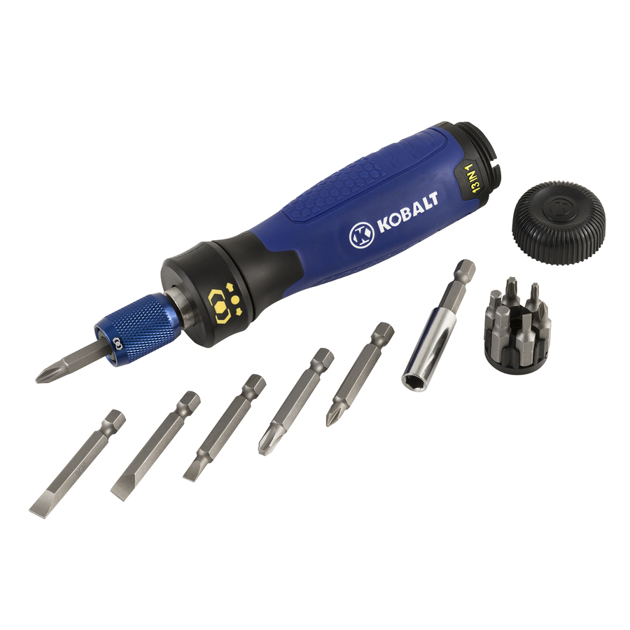 Shop Kobalt 2-in x 6.5-in 13-in-1 Multi-Bit Ratcheting Screwdriver at