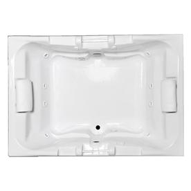 Laurel Mountain Whirlpools White Acrylic Drop-In Combo Whirlpool Tub/Air Bath