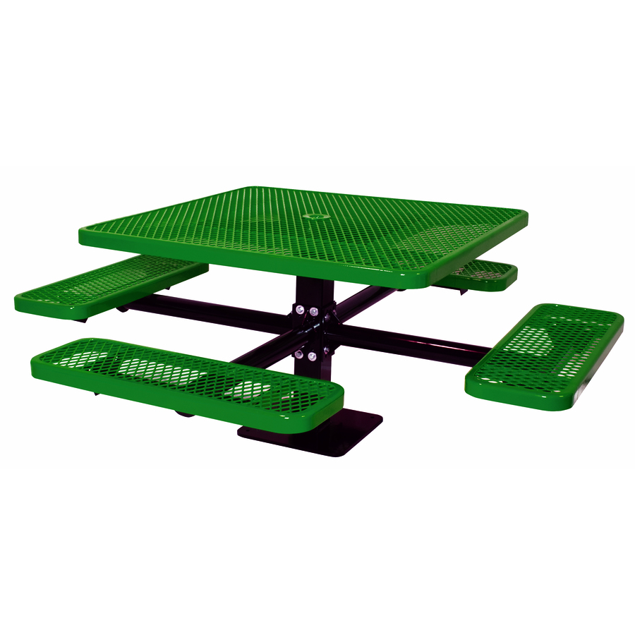 Shop Ultra Play 6-ft 6-in Green Steel Square Picnic Table at Lowes.com