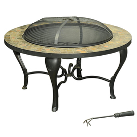 UPC 846822011882 product image for Sunjoy 35-in W Black Steel Wood-Burning Fire Pit | upcitemdb.com