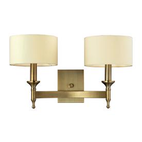 Shop Westmore Lighting 19-in W 2-Light Antique Brass Arm Hardwired ...