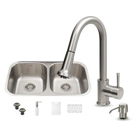 UPC 849922000039 product image for VIGO All in One Set 18-Gauge Double-Basin Undermount Stainless Steel Kitchen Sin | upcitemdb.com