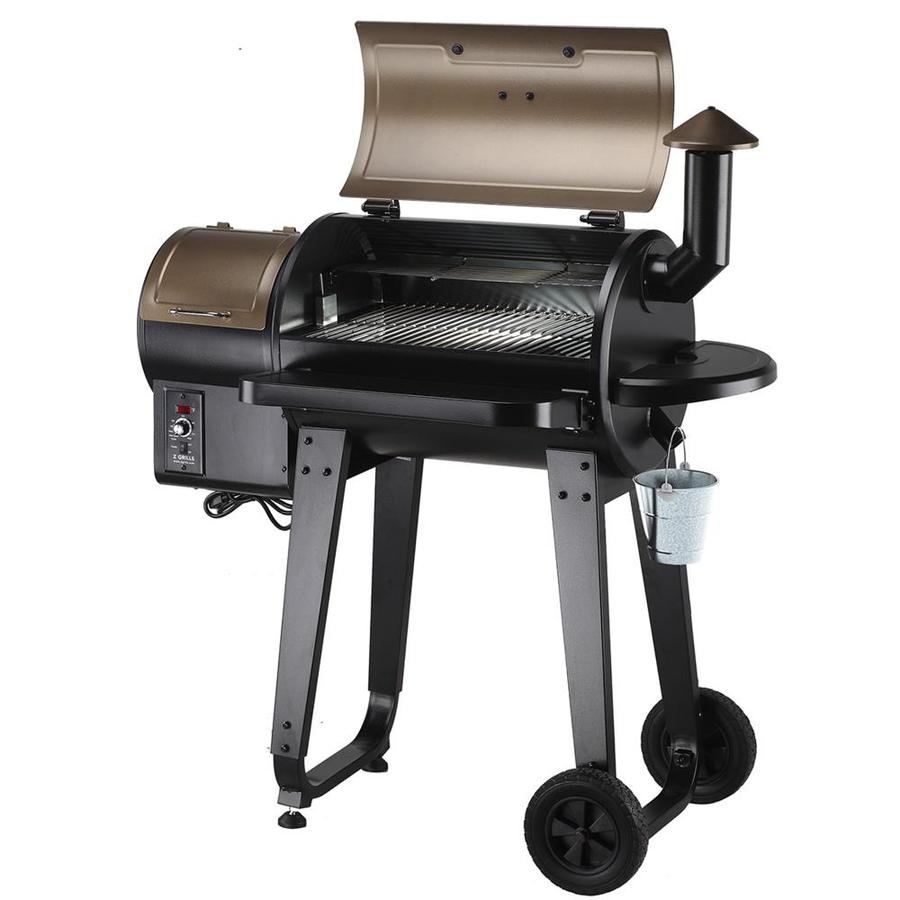 Z Grills Zpg 450a 452 Sq In Bronze Pellet Grill In The Pellet Grills Department At Lowes Com