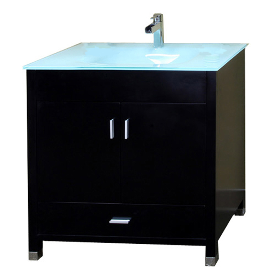 Shop Bellaterra Home Black Integral Single Sink Bathroom Vanity with 