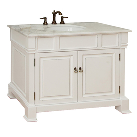 Bellaterra Home 42 Single Sink Wood Vanity - White