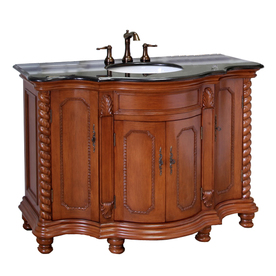 Bathroom Vanity Single Sink on Walnut Bellaterra Single Sink Bathroom Vanity With Top At Lowes Com