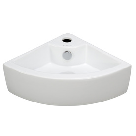 UPC 852881005052 product image for Elanti White Wall-Mount Round Bathroom Sink with Overflow | upcitemdb.com