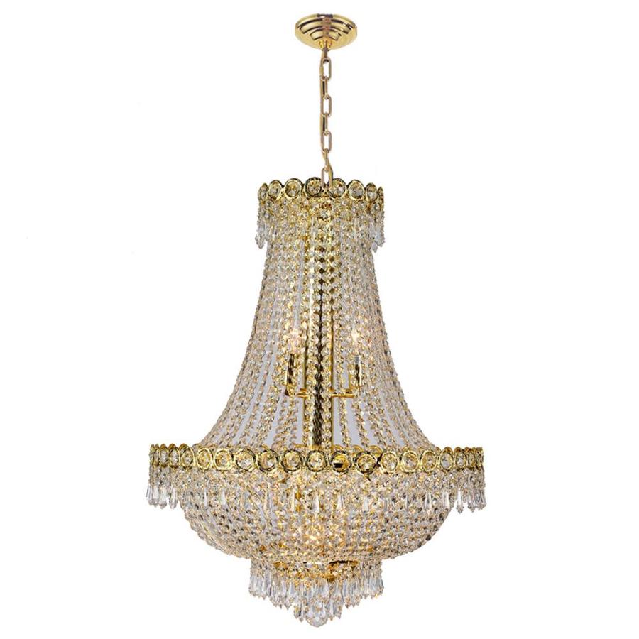  Worldwide Lighting Empire 9Light Gold Crystal Chandelier at Lowes.com